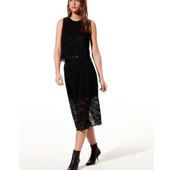 Babaton Dresses & Skirts - 🎉HOST PICK🎉 Babaton Wilbur Black Lace midi skirt